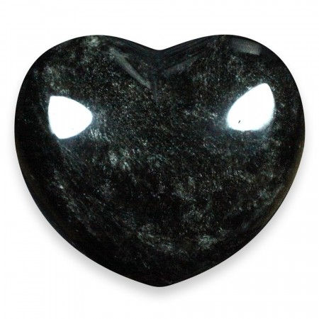 Krystallhjerte Obsidian  Snø 4 cm