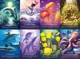eksempel på noen av kortene i stokken til Whispers of the ocean
