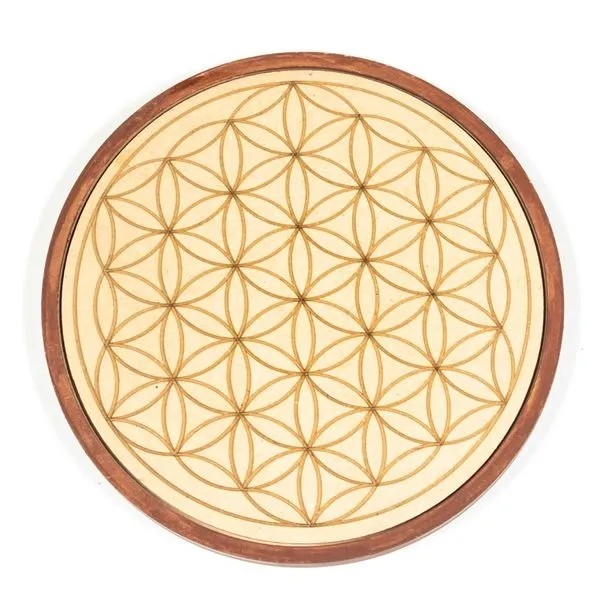 Plate flower of life til å legge krystallene på.