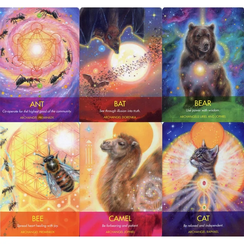 Eksempel på kort i kortstokken Archangel Animal Oraclecards, Diana Cooper
