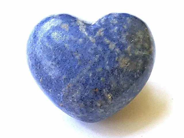Krystallhjerte Dumortieritt 3,5 cm