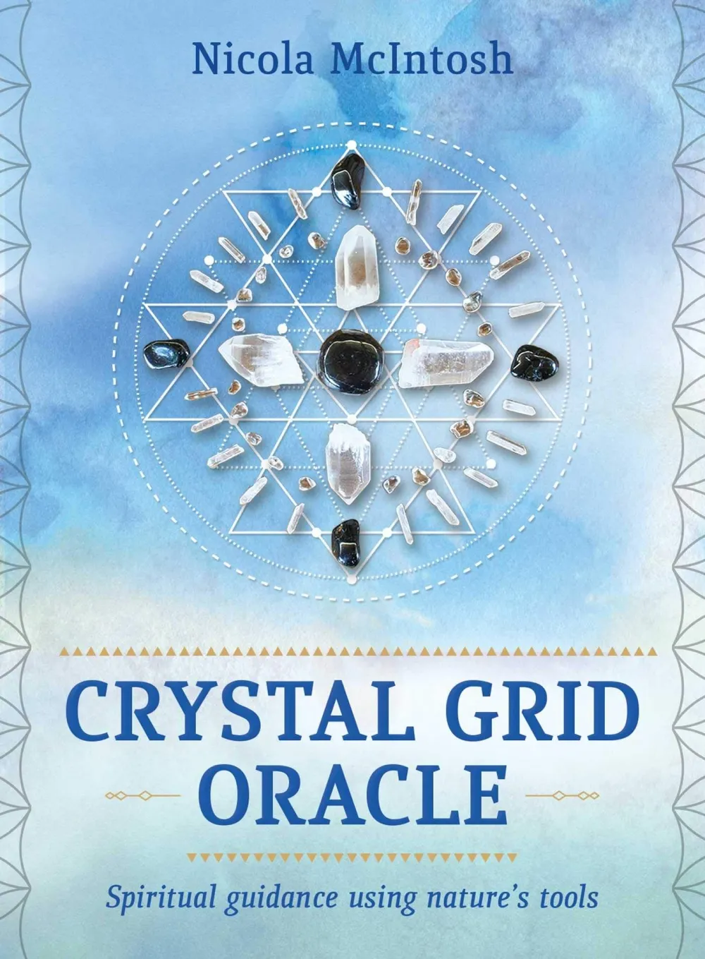 Nydelige orakelkort som inspirerer deg til å lage "crystal grids", det følger med en enkel bok som beskriver hvert kort.