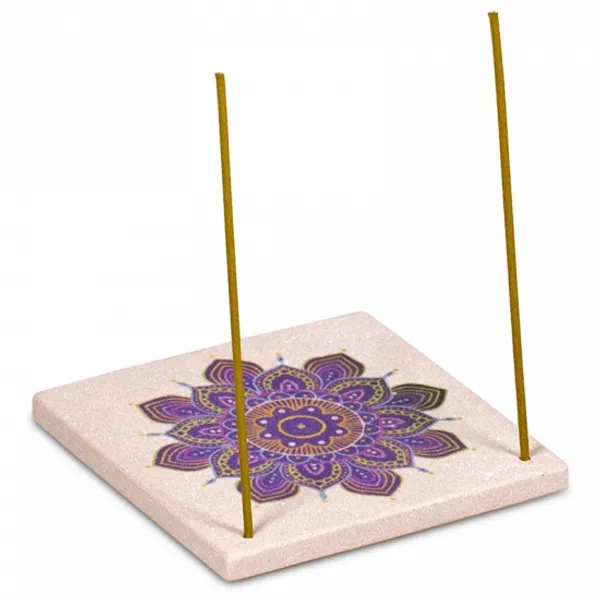 Røkelseholder Lilla mandala blomst 