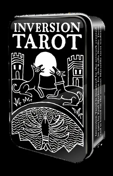 Inversion Tarot en veldig spennende stort kortstokk med design fra 1960, enkle kort i sort hvit.