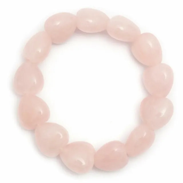 Armbånd rosenkvarts hjerter