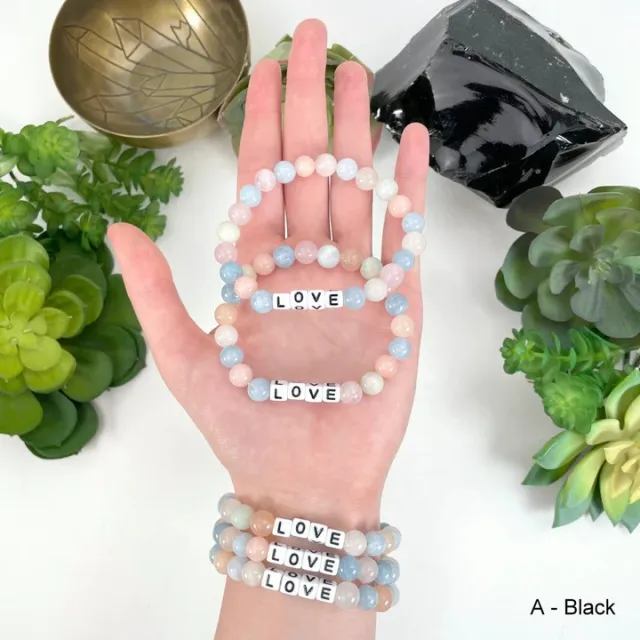 Armbånd Morganitt "Love"
