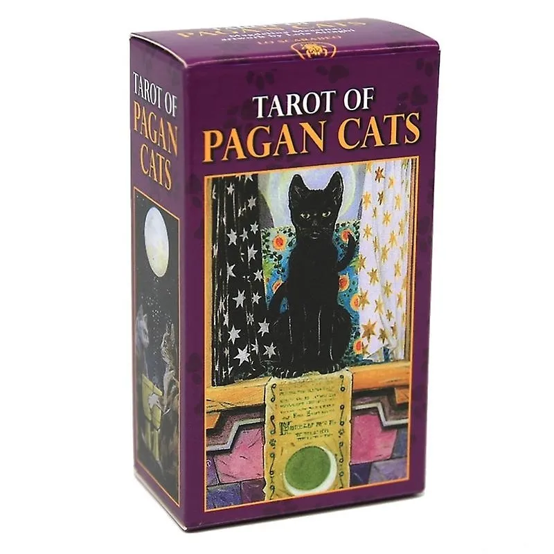 TAROT OF PAGAN CATS Legg ut på reise med det opplyste kattedyret og ønsk deres unike hemmeligheter velkommen. Katter  søte, mystiske, rampete eller reserverte,  kan virke som de lever i en verden mellom verdner, en dimensjon full av magi og kraft.