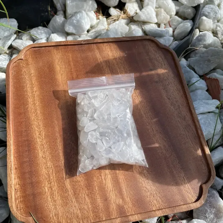 Bergkrystallbiter til glassflaske med bambus