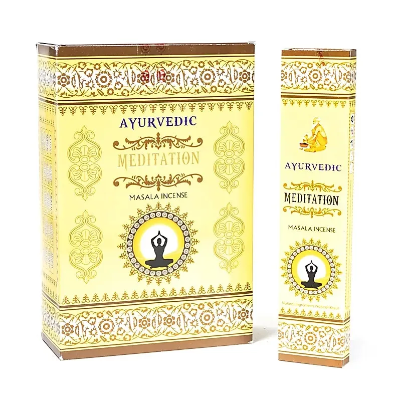 Røkelse Auyrvedic Meditation, 15 pinner med røkelse i pakken